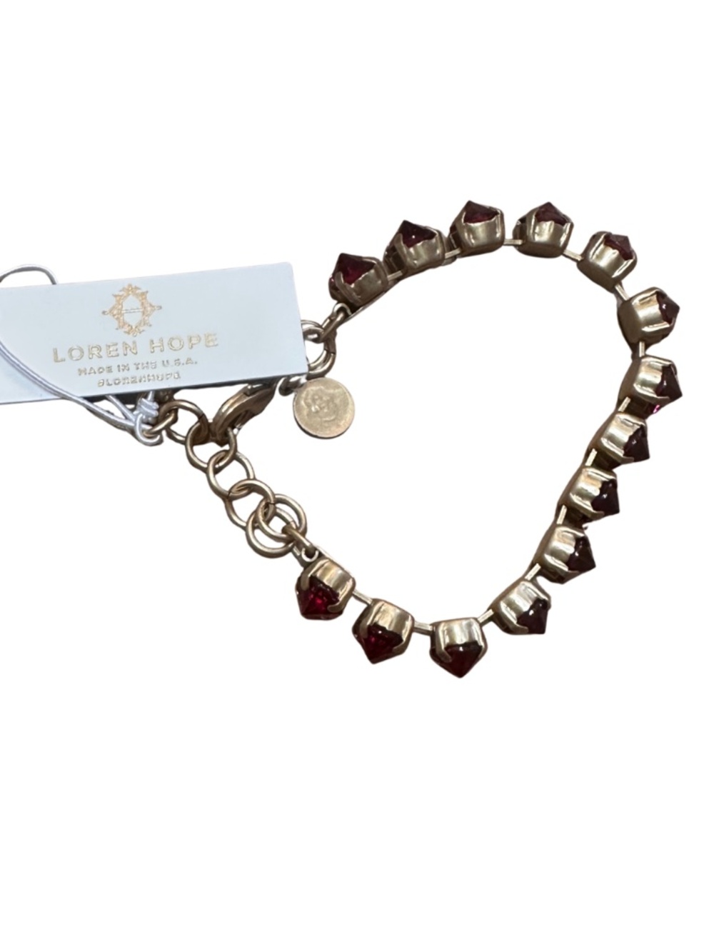 Loren Hope Red Crystal Bracelet